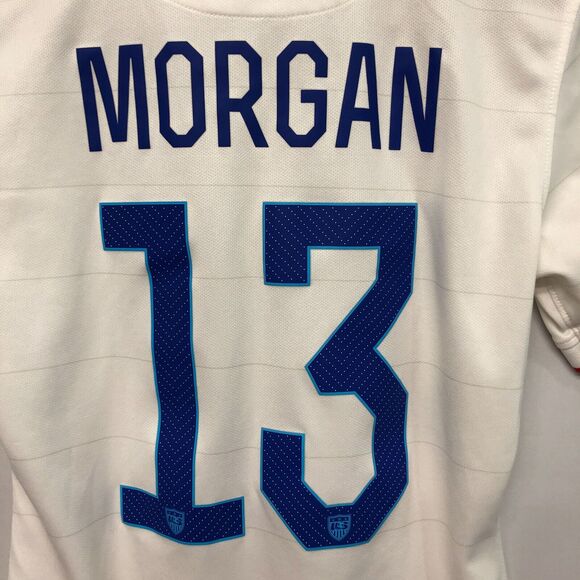 Nike Women 2014 Morgan #13 USA Soccer Jersey Size Small M188 -19 - Picture 12 of 16